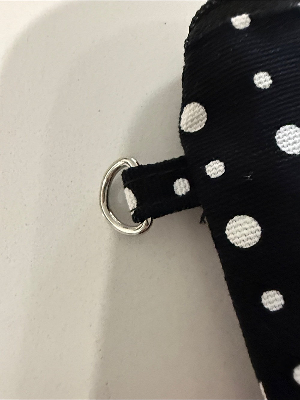 Thirty One Gifts Black Polka Dot Zipper Pouch with Pink Heart Patch - Picture 3 of 7